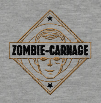 Sweat-shirt Brodé Zombie-Carnage à fermeture éclair intégrale